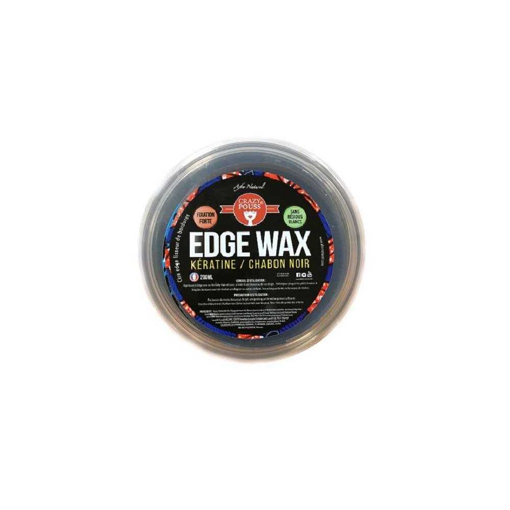 Gel Edge Wax Keratin et charbon noir Crazy Pouss AFRO NATUREL 200 ml