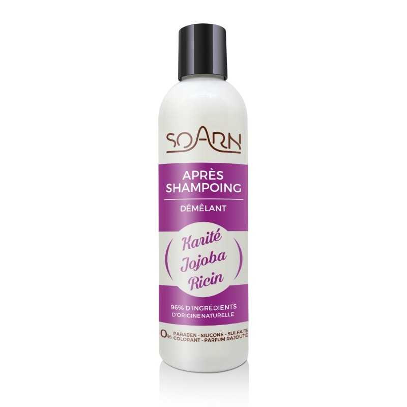Après-shampoig démêlant karité jojoba ricin cheveux secs - SOARN 250ml