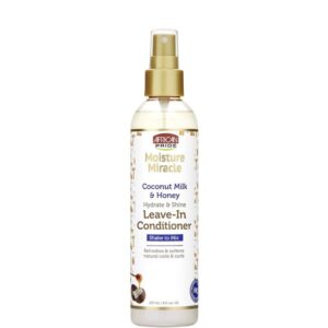 Spray Revitalisant sans rinçage aux lait de Coco et Miel Leavin-in Conditioner AFRICAN PRIDE MOISTURE MIRACLE