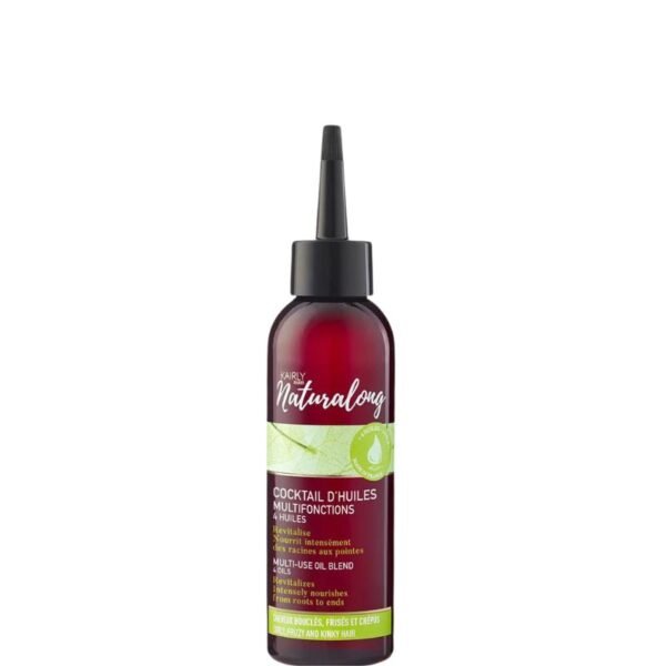 COCKTAIL DE 4 HUILES VÉGÉTALES MULTIFONCTIONS POUR CHEVEUX SECS – KAIRLY NATURALONG 150ml
