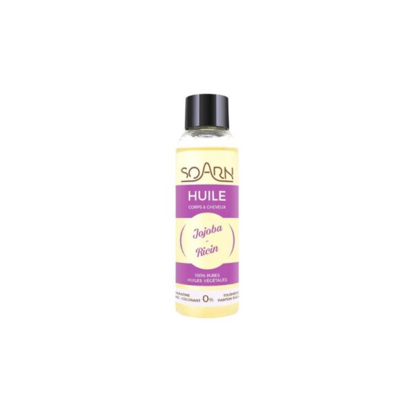 HUILE POUR LE CORPS ET CHEVEUX 100% PURES JOJOBA - RICIN SOARN 100ml