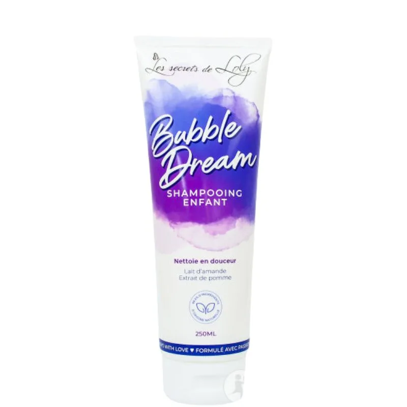 SHAMPOING ENFANT EXTRA-DOUX AU LAIT D'AMANDE ET DE POMME - BUBBLE DREAM - LES SECRETS DE LOLY - 250ml