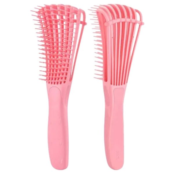 BROSSE ULTRA DÉMÊLANTE NAYS CURL BRUSH + 2 PEIGNES SPÉCIALE CHEVEUX BOUCLÉS FRISÉS ET CRÉPUS COULEUR ROSE