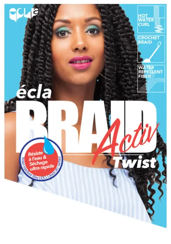 MECHES ACTIV TWIST H2O BRAID RESISTE A L'EAU - ECLA