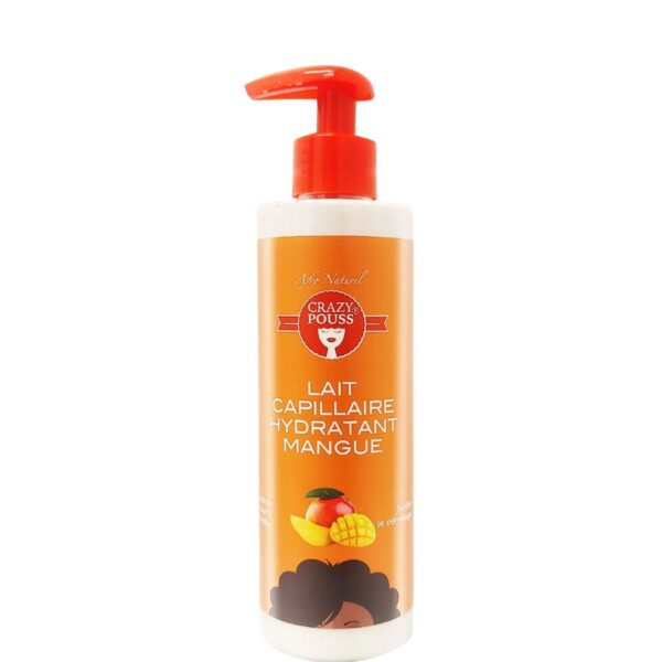 Lait Capillaire Hydratant Huile de Mangue Crazy Pouss Afro Naturel 250ml