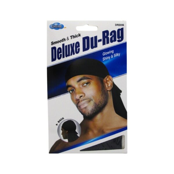 Bonnet Homme - Smooth & Thick Deluxe Du-Rag - Dream World - Noir