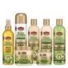 Pack routine capillaire Olive Miracle African Pride : shampoing, leave-in, crème, lotion, traitement et sprays
