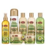 Pack routine capillaire Olive Miracle African Pride : shampoing, leave-in, crème, lotion, traitement et sprays