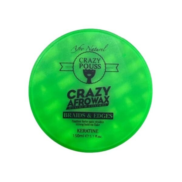 cire coiffante pour homme Keratine Afrowax Crazy Pouss pour Cheveux Crépus Afro naturel