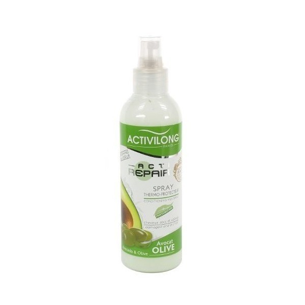 Spray thermo-protecteur Actirepair Avocat et Olive Activilong 200ml - Cercledebene.com