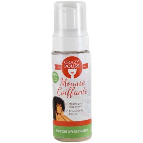 MOUSSE COIFFANTE CRAZY POUSS AFRO NATUREL 150ML - Cercledebene.com