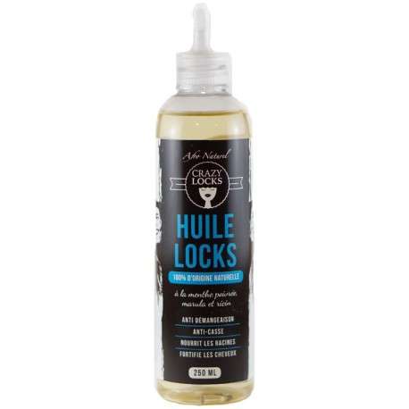 Huile Locks anti-démangeaison menthe poivrée Crazy Locks 250 ml.
