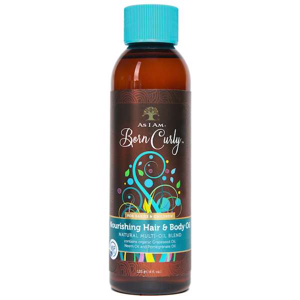 Huile nourrissante pour les cheveux et le corps des enfants (Nourishing Hair & Oil) BORN CURLY - As I AM - Cercledebene.com