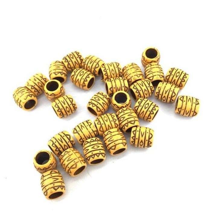 Perles en bois pour tresses africaines Beat Kit - Cercledebene.com
