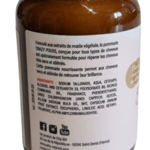 POMMADE MOELLE DE BOEUF CRAZY POUSS-AFRO NATUREL - Cercledebene.com