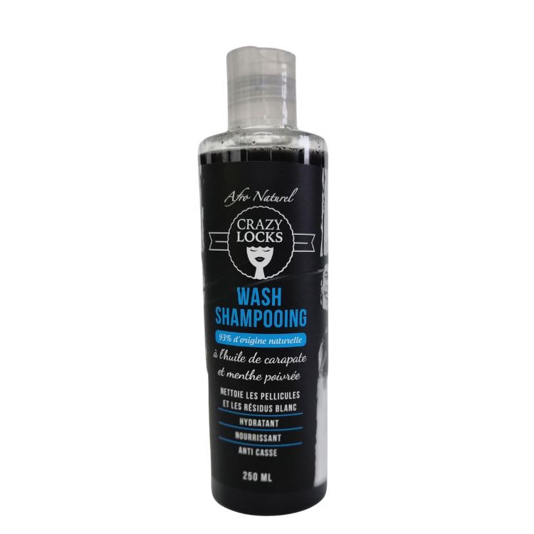 shampoing huile de carapate et menthe poivrée Crazy Locks Afro Naturel - Cercledebene.com