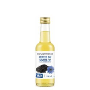 Flacon d'huile de nigelle 100% pure YARI 250 ml, pressée à froid