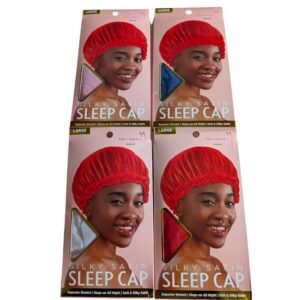 Bonnet de nuit en satin soyeux blue - Finecosmetics