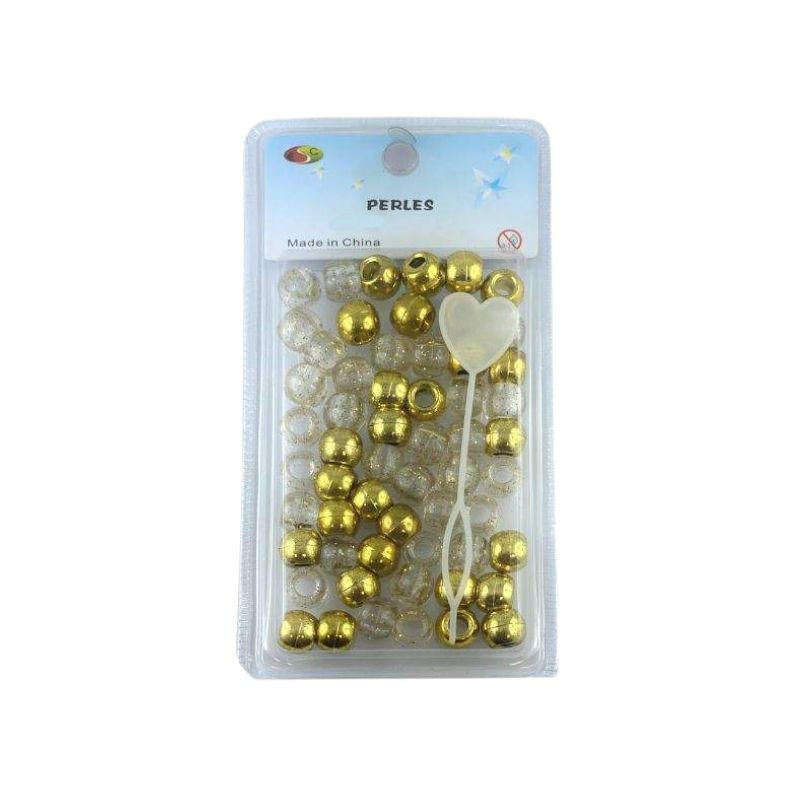 Perles plastiques dorées|europeaccessoires