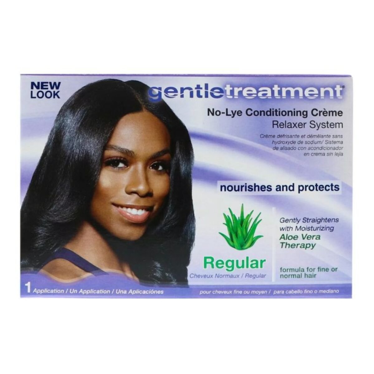 Kit défrisant sans soude - Gentle Treatment Regular à l'Aloe Vera pour cheveux fins