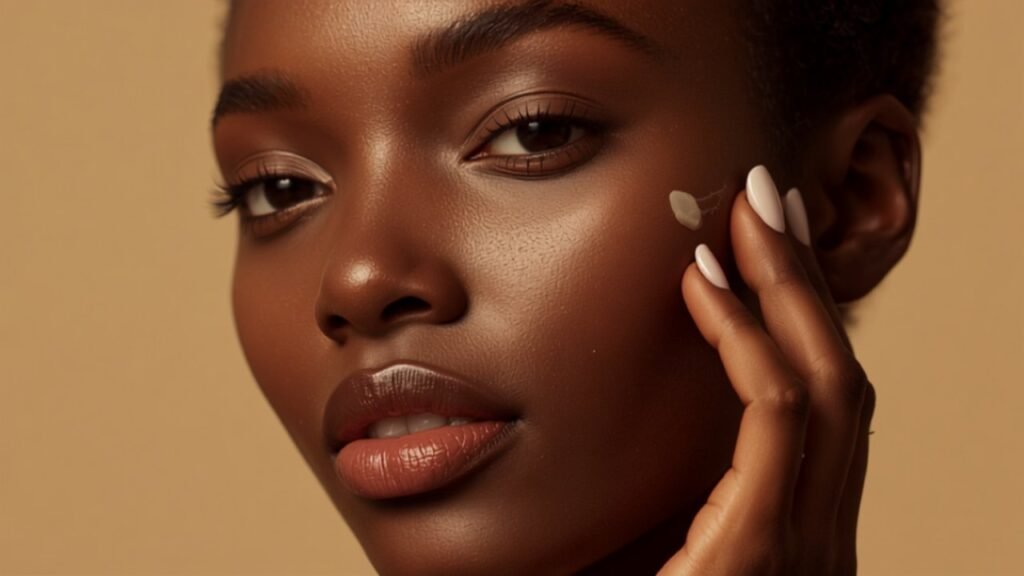 Peau noire au teint unifié, soin de l'hyperpigmentation