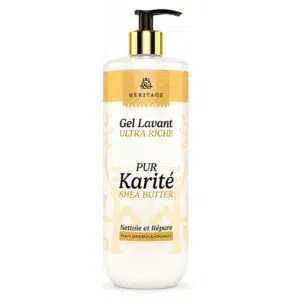 Flacon pompe de gel lavant ultra riche au pur karité Héritage, 1 L