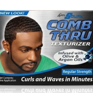Boîte du texturant Comb Thru Luster's S-Curl Regular Strength, formule cheveux normaux