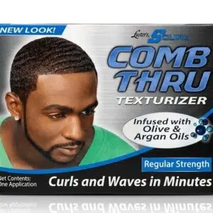 Boîte du texturant Comb Thru Luster's S-Curl Regular Strength, formule cheveux normaux