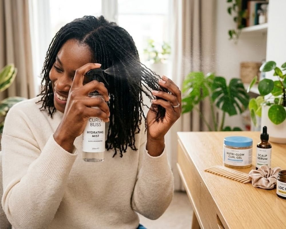 Hydratation de micro locks avec un spray léger