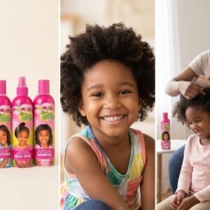 Pack routine cheveux enfants African Pride Dream Kids : shampoing, après-shampoing, spray et huile