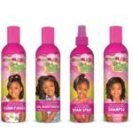 Pack routine cheveux enfants African Pride Dream Kids : shampoing, après-shampoing, spray et huile