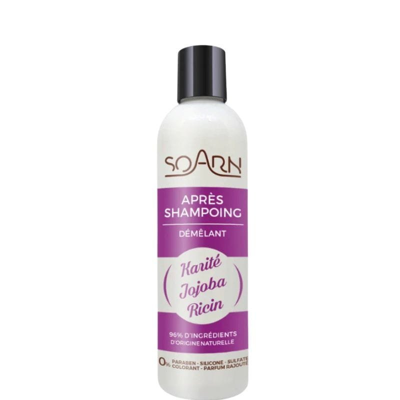 Après-shampoig démêlant karité jojoba ricin cheveux secs - SOARN 250ml